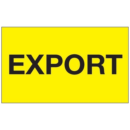 Bsc Preferred 3 x 5'' - ''Export'' Fluorescent Yellow Labels BUY00024046